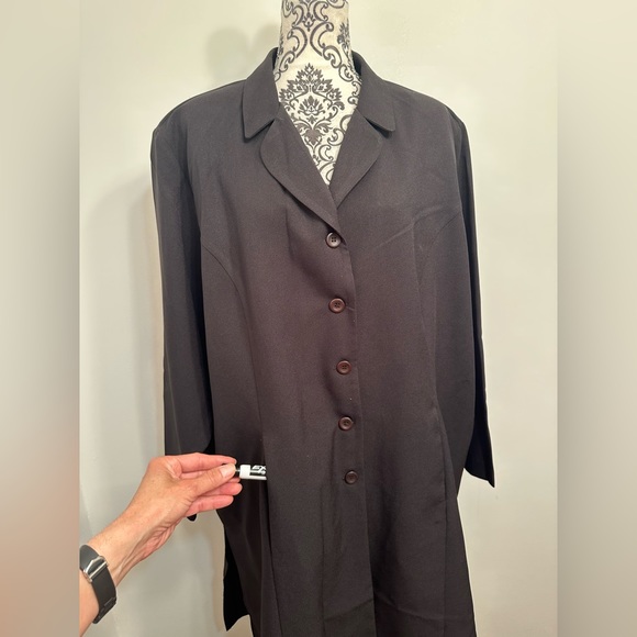 main street classics women’s plus black unlined pockets long dress Size 4XL - Picture 3 of 10